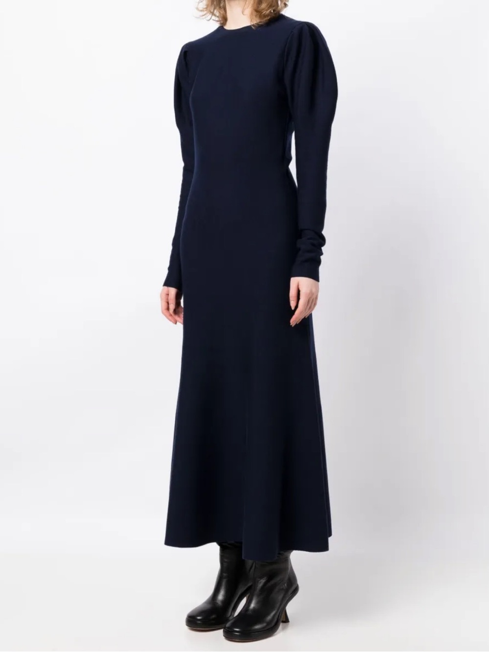 Gabriela Hearst Hannah Long Sleeve Crewneck Dress